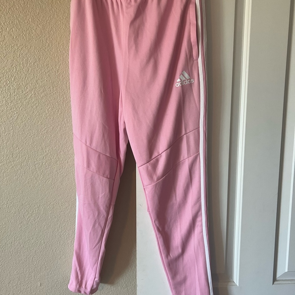 Adidas Pink Sweatpants Tapered Leg